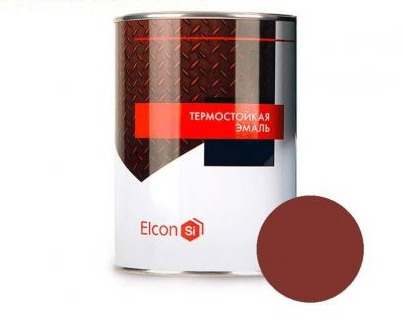 Эмаль термостойкая банка 0,8 кг Elcon до +500 красно-коричневая