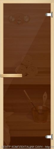 Дверь для сауны «АКМА» 0,7×1,8 стекло бронза