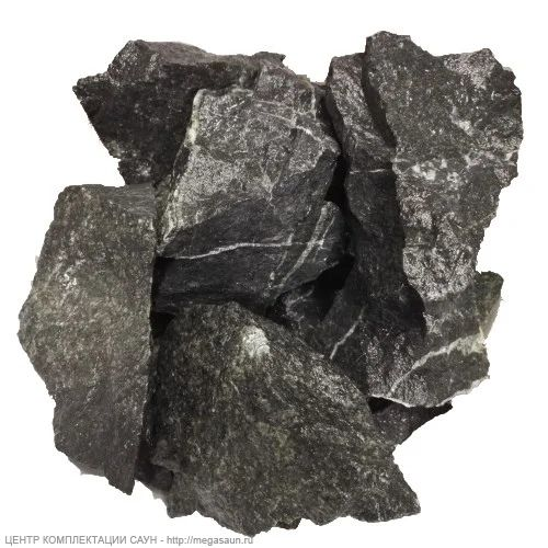 Камни пироксенит «Черный принц» колотый 20 кг (ведро)