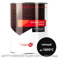 Эмаль термостойкая банка 0,8 кг Elcon до +1000 черная