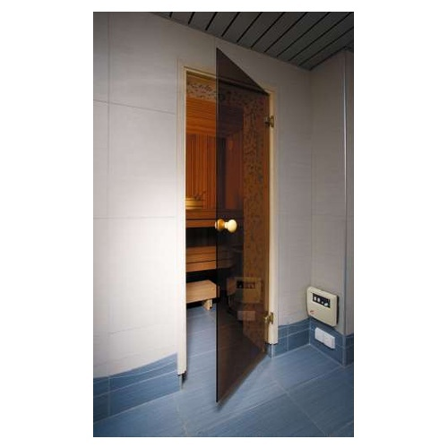 Дверь для сауны ANDRES ЭКОНОМ 8 мм стекло бронза 19х7 коробка хвоя
