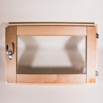 Окно для бани 400*600 мм Финское со стеклопакетом дерево Ольха