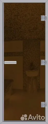 Дверь для сауны «АКМА» 0,7×1,9 стекло б/цв. матовое 6 мм